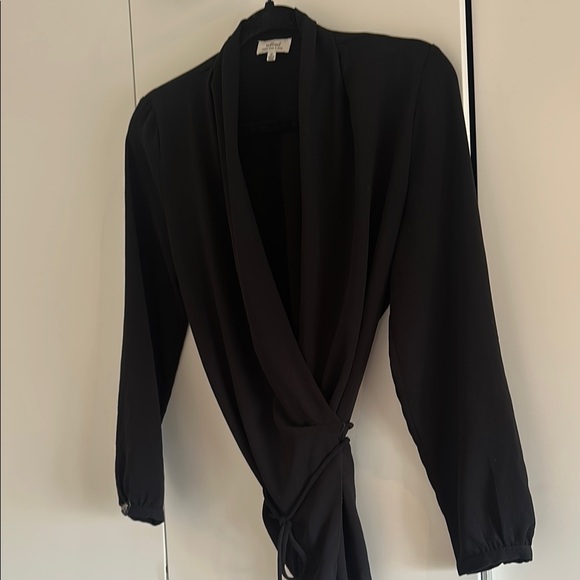 Wilfred Tops - Wilfred Black Wrap Blouse